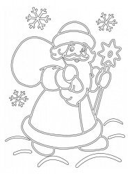 Трафареты Деда Мороза - Бесплатно распечатать