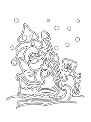 Трафареты Деда Мороза - Бесплатно распечатать