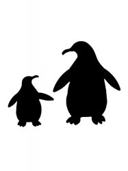 Трафареты Пингвина - Бесплатно распечатать