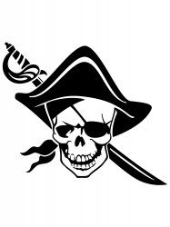 Трафареты Пирата - Бесплатно распечатать