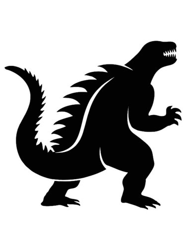 Free printable Godzilla stencils and templates