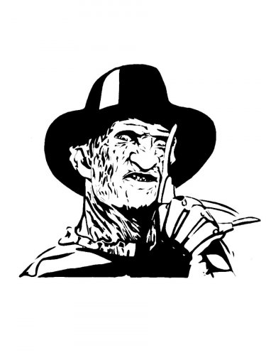 Free printable Freddy Krueger stencils and templates