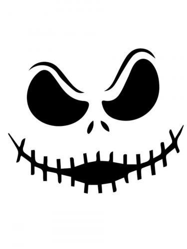 Free printable Jack Skellington Face stencils and templates