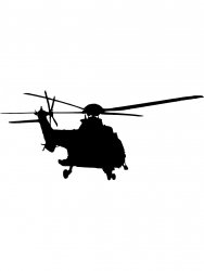 Трафареты Вертолета - Бесплатно распечатать