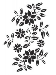 Free printable Flowers stencils and templates