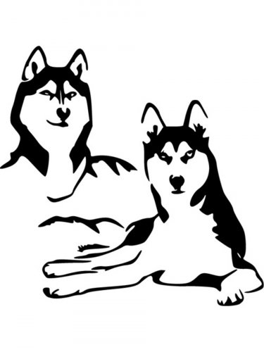 Free printable Husky stencils and templates