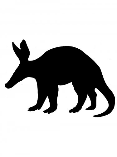 Free printable Aardvark stencils and templates