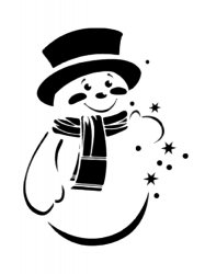 Трафареты Снеговика - Бесплатно распечатать