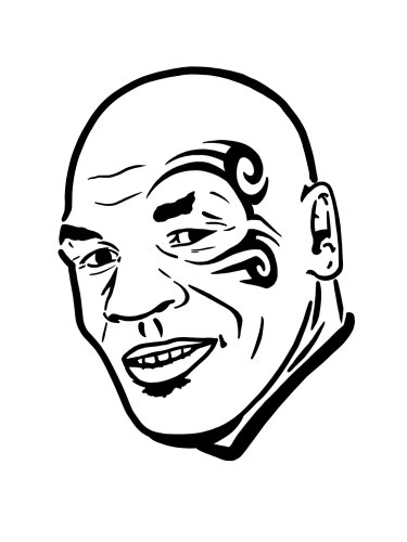 Free printable Mike Tyson stencils and templates