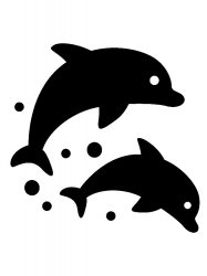 Трафареты Дельфина - Бесплатно распечатать