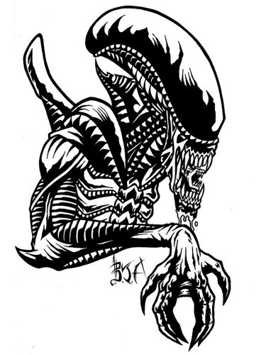 Free printable Xenomorph stencils and templates