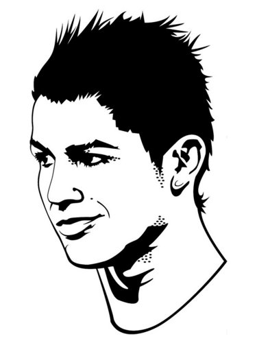 Free printable Cristiano Ronaldo stencils and templates