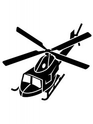 Трафареты Вертолета - Бесплатно распечатать