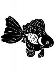 Трафареты Золотой рыбки - Бесплатно распечатать