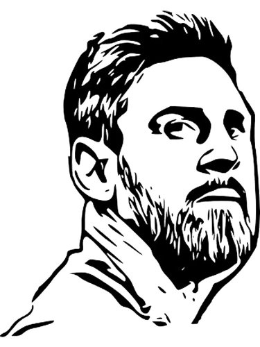 Free printable Lionel Messi stencils and templates