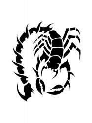 Трафареты Скорпиона - Бесплатно распечатать