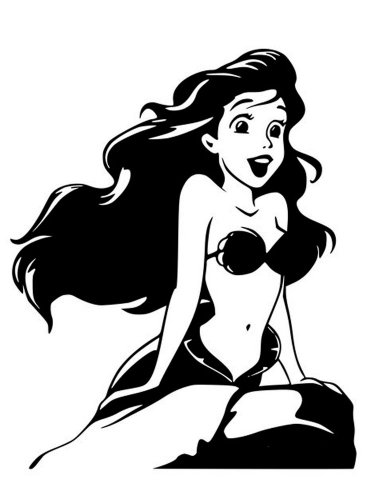 Free printable The Little Mermaid Ariel stencils and templates