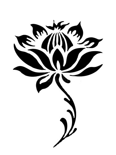 Free printable Lotus stencils and templates