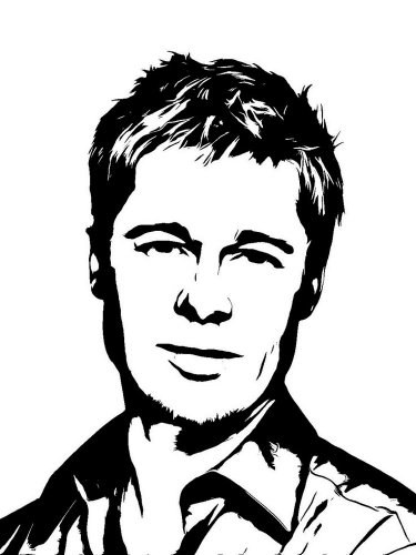 Free printable Brad Pitt stencils and templates