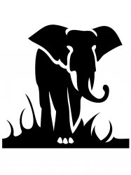 Трафареты Слона - Бесплатно распечатать