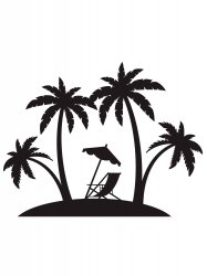 Трафареты Пальмы - Бесплатно распечатать