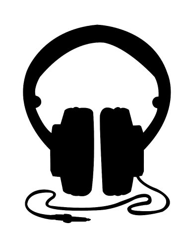 Free printable Headphones stencils and templates