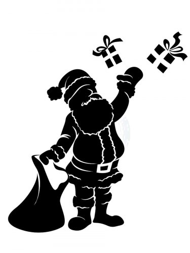 Free printable Santa Claus stencils and templates