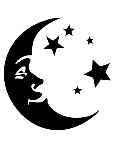 Free printable Moon stencils and templates