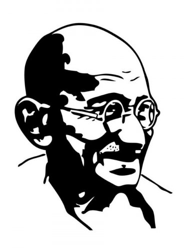 Free printable Mahatma Gandhi stencils and templates