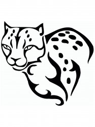 Трафареты Леопарда - Бесплатно распечатать