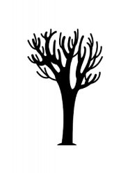 Трафареты Дерево без листьев - Бесплатно распечатать