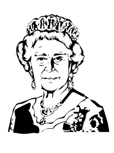 Free printable Queen of England stencils and templates