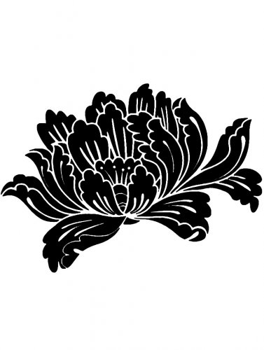 Free printable Peony stencils and templates