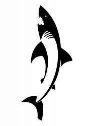 Трафареты Акулы - Бесплатно распечатать