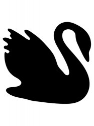 Трафареты Лебедя - Бесплатно распечатать