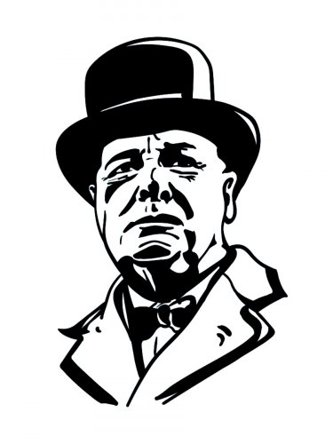 Free printable Winston Churchill stencils and templates