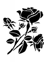 Трафареты Розы - Бесплатно распечатать