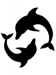 Трафареты Дельфина - Бесплатно распечатать