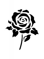 Трафареты Розы - Бесплатно распечатать