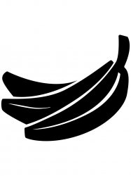 Трафареты Бананов - Бесплатно распечатать