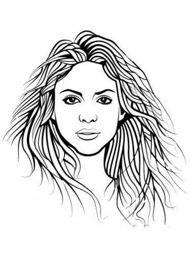 Free printable Shakira stencils and templates