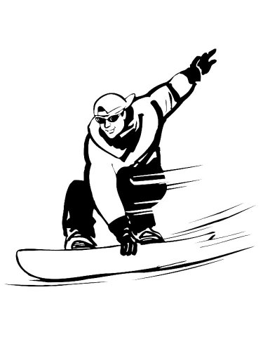 Free printable Snowboard stencils and templates