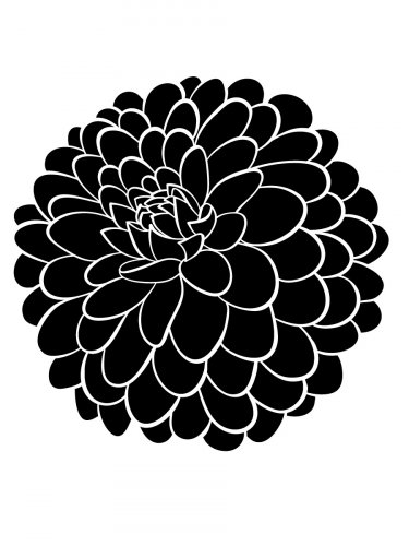 Free printable Dahlia stencils and templates