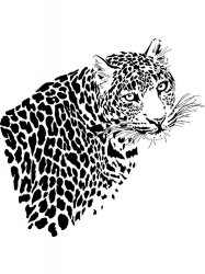 Трафареты Леопарда - Бесплатно распечатать