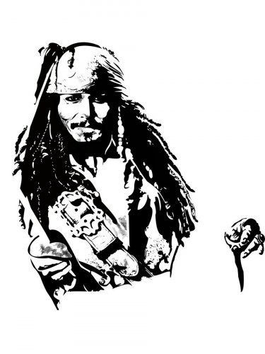 Free printable Johnny Depp stencils and templates