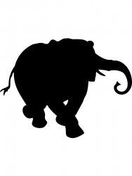 Трафареты Слона - Бесплатно распечатать