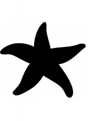 Трафареты Морской звезды - Бесплатно распечатать