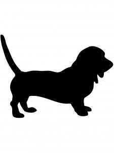 Basset Hound Stencil 1