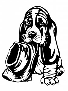 Basset Hound Stencil 2