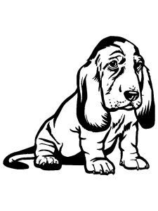 Basset Hound Stencil 3